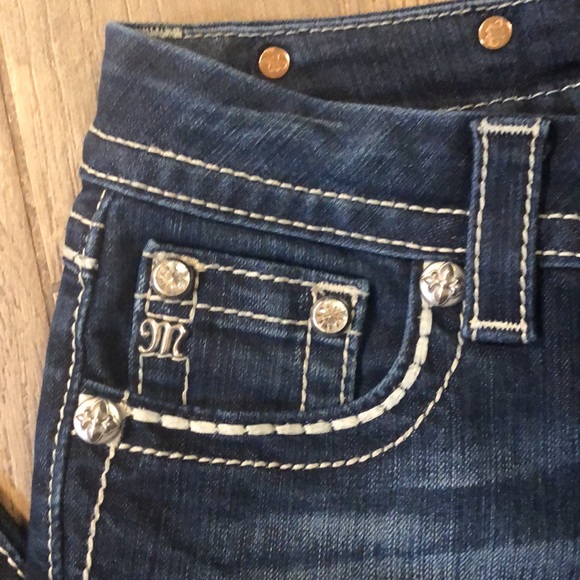 Miss Me Jeans bling details size 26 signature rise skinny NWOT - Picture 5 of 9